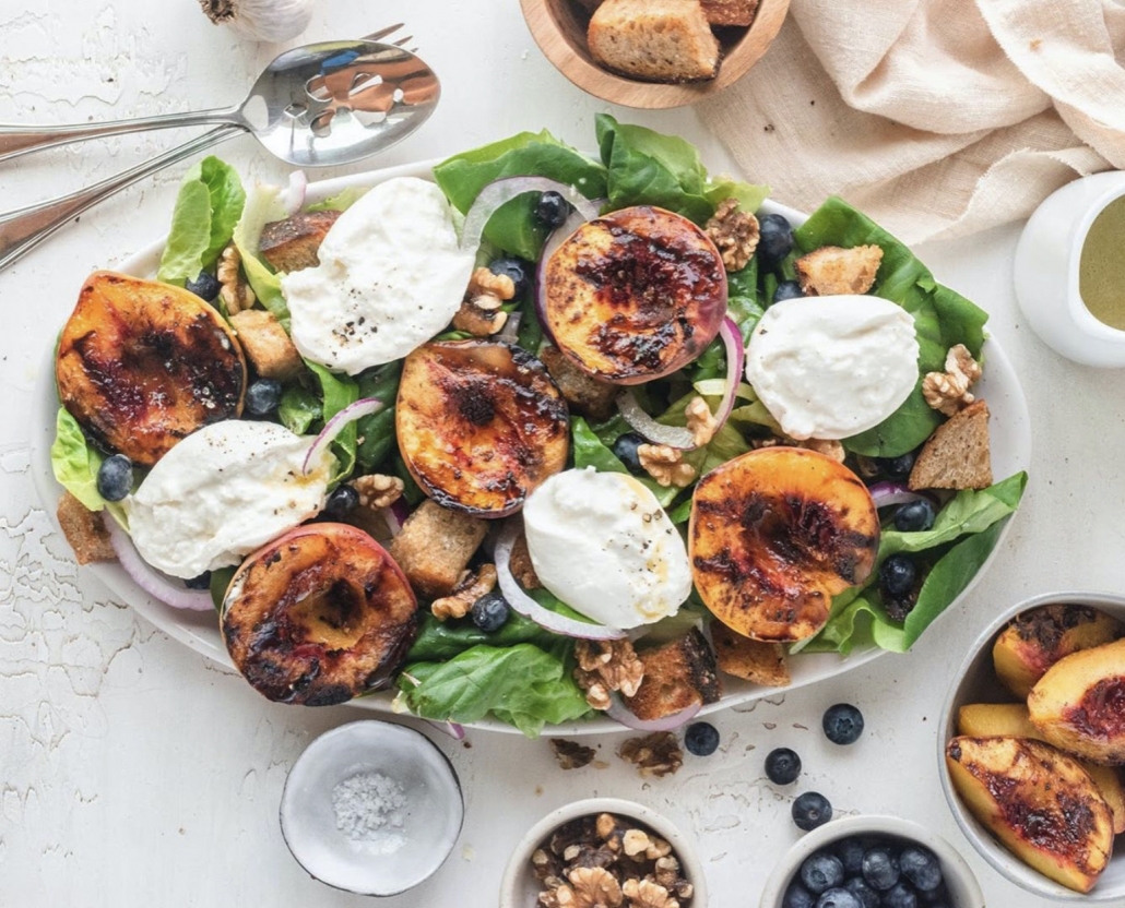 grilled peach salad
